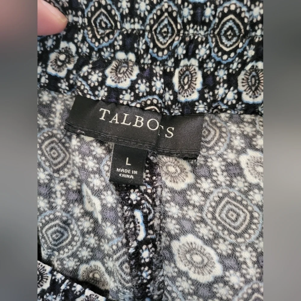 Talbots Women's 100% Rayon Detailed Pull on Pants Size Large - Picture 4 of 6